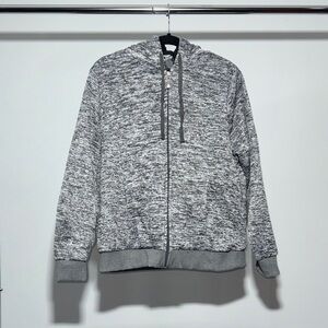 Starting Point Men's Heathered Gray Zip-Up Sweater Size L